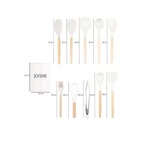 Porsima Standlı 11 Prç Silikon Servis Seti