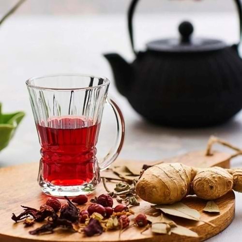 Lav Vns405F Kulplu Çay Bardağı (8 Paket)