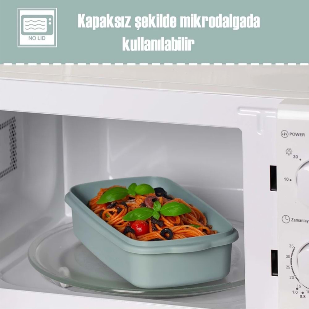 Porsima 5315 Dikdörtgen 3 Lü Saklama Kabı 1/1,7/2,8 Lt