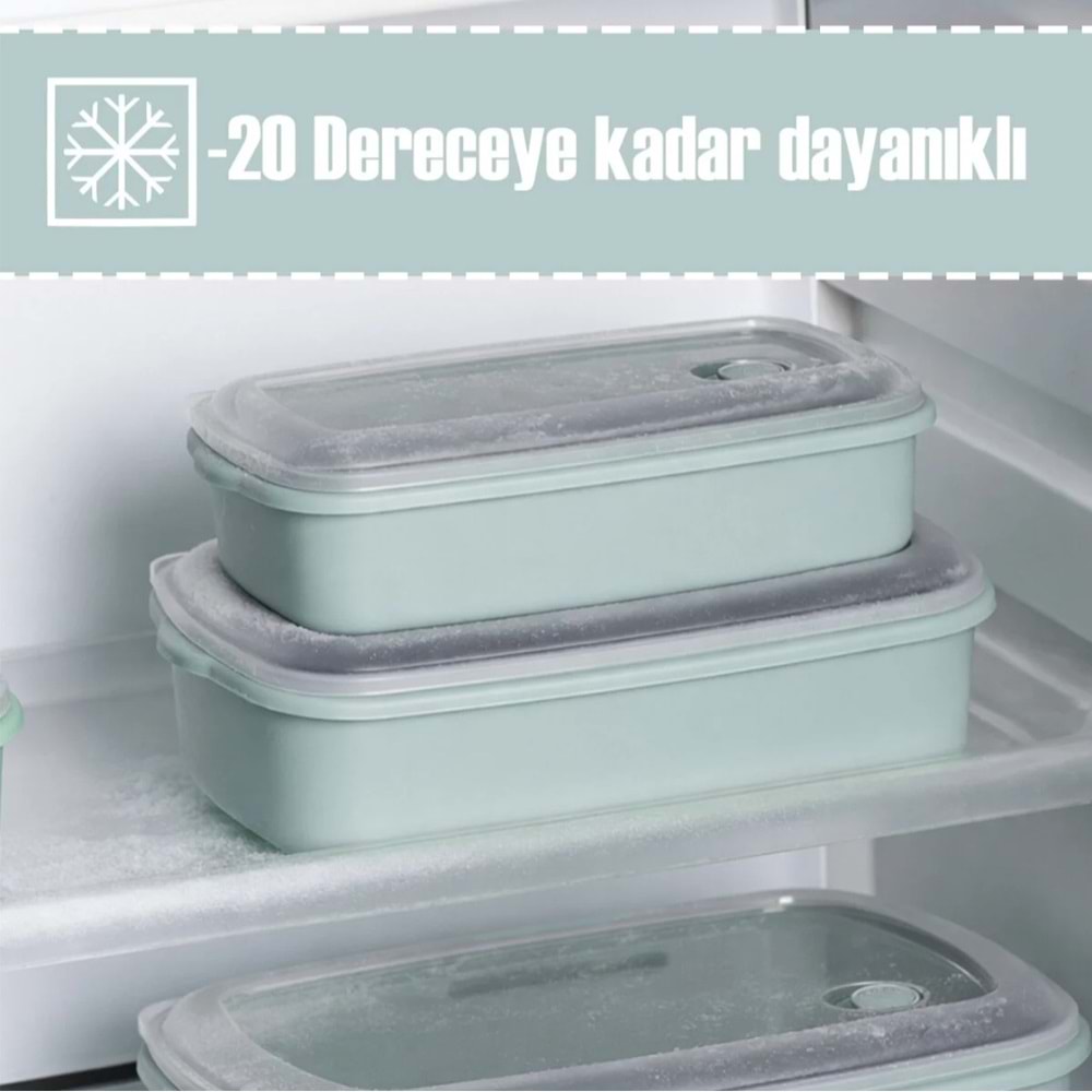 Porsima 5315 Dikdörtgen 3 Lü Saklama Kabı 1/1,7/2,8 Lt