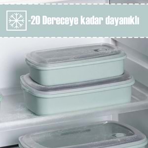 Porsima 5315 Dikdörtgen 3 Lü Saklama Kabı 1/1,7/2,8 Lt