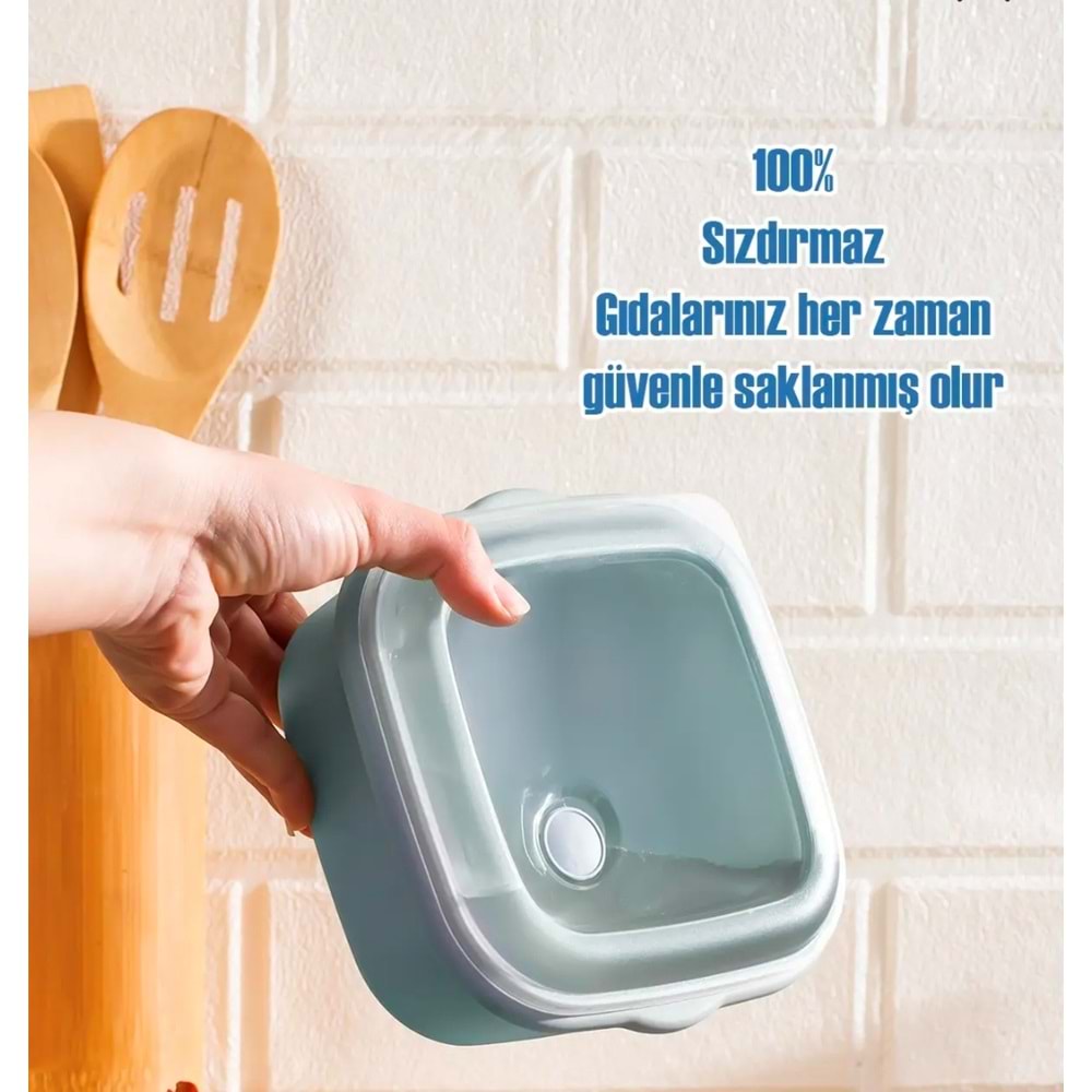 Porsima 5316 5317 Kare 3 Lü Saklama Kabı 0,5/0,9/1,5 Lt