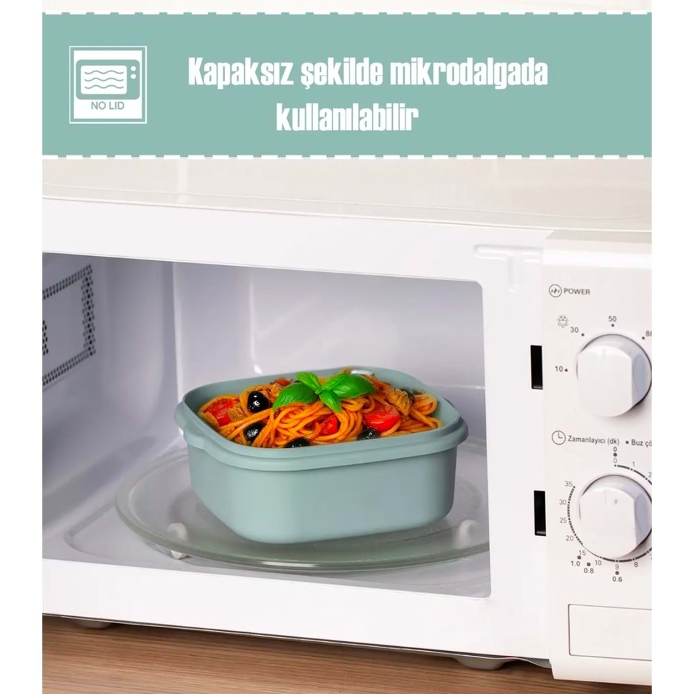 Porsima 5316 5317 Kare 3 Lü Saklama Kabı 0,5/0,9/1,5 Lt