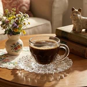 Elmas Braziliano Cam Kahve Takımı (6 Paket)