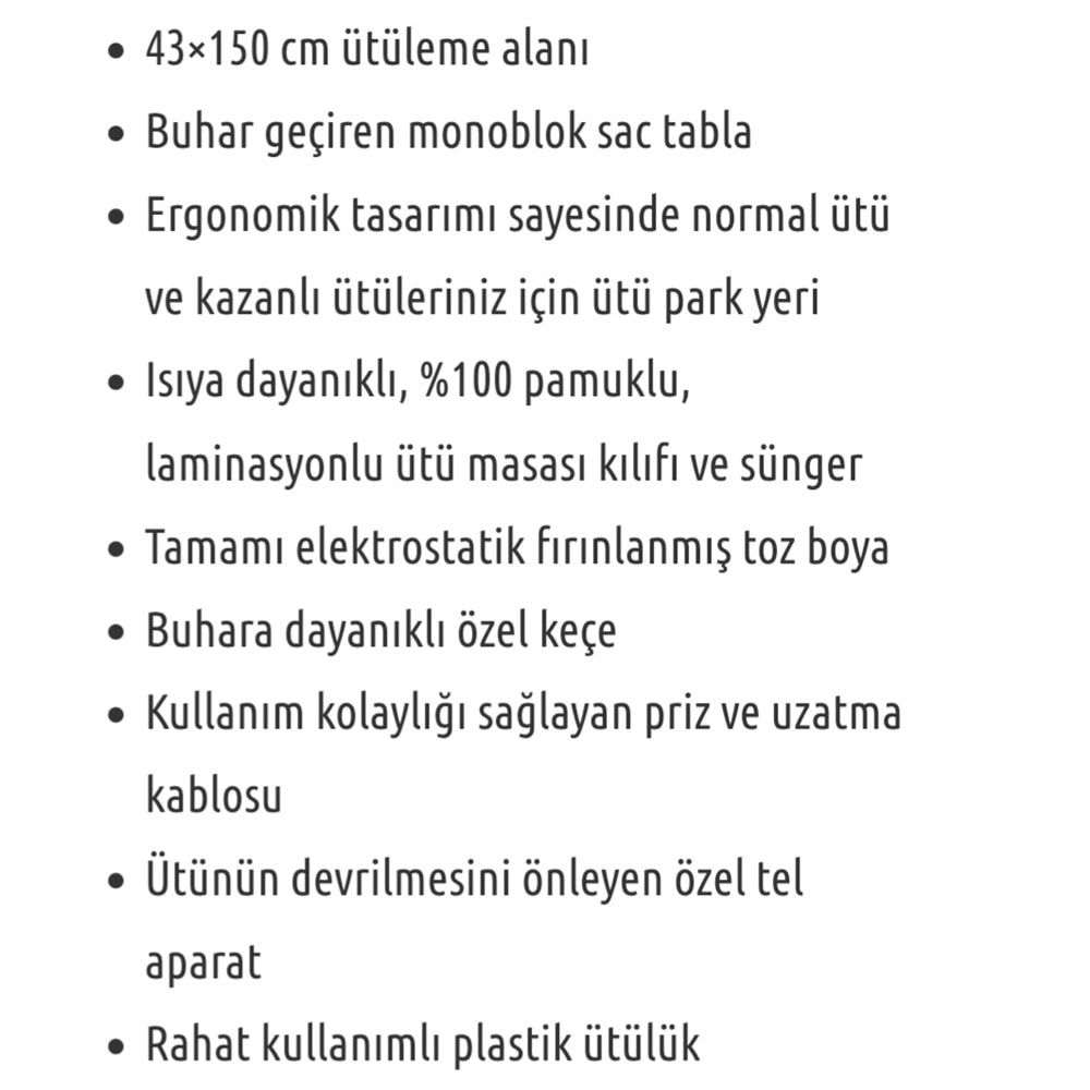 Cıngıllıoğlu Cm-880 Hausmart Ütü Masası (1 Adet)