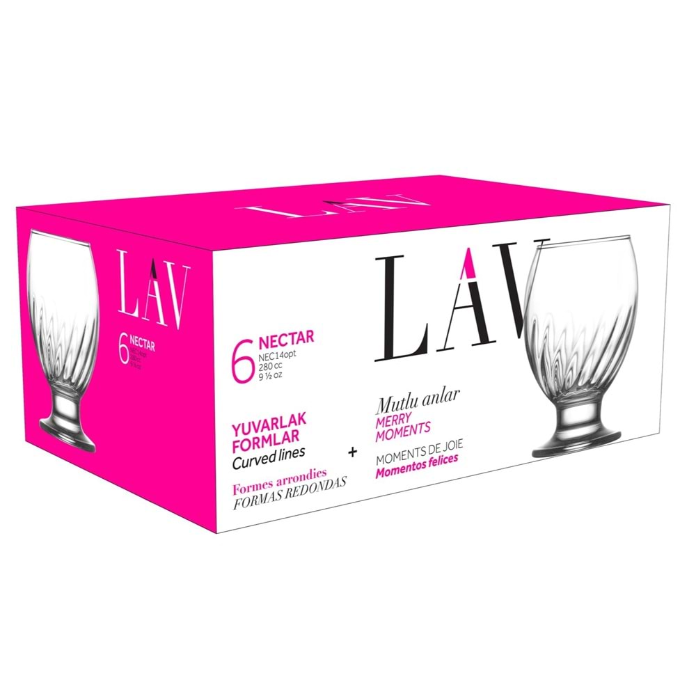 Lav Nec14 Optf Optikli Meşrubat Bardak (8 Paket)