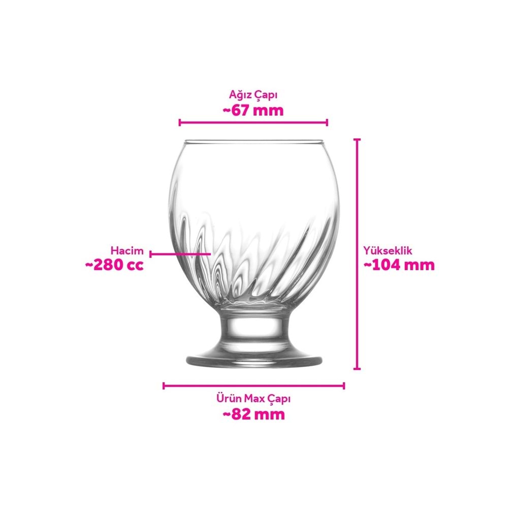 Lav Nec14 Optf Optikli Meşrubat Bardak (8 Paket)