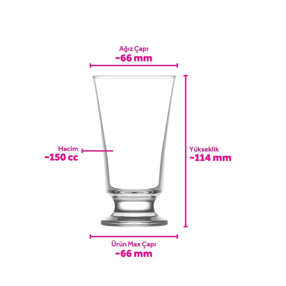 Lav Tro329F 6 Lı Ayaklı Bardak (8 Paket)