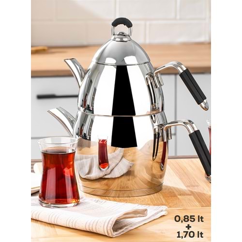 Özlife 1020 Emirgan Orta Boy Silikon Kulp Çaydanlık Takımı (6 Adet)