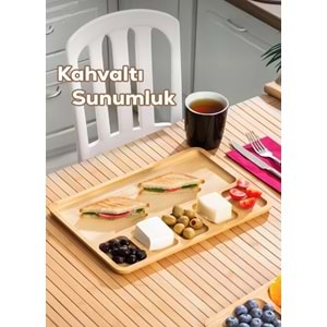 Porsima 2075 Ahşap Kahvaltılık Sunumluk (48 Adet)