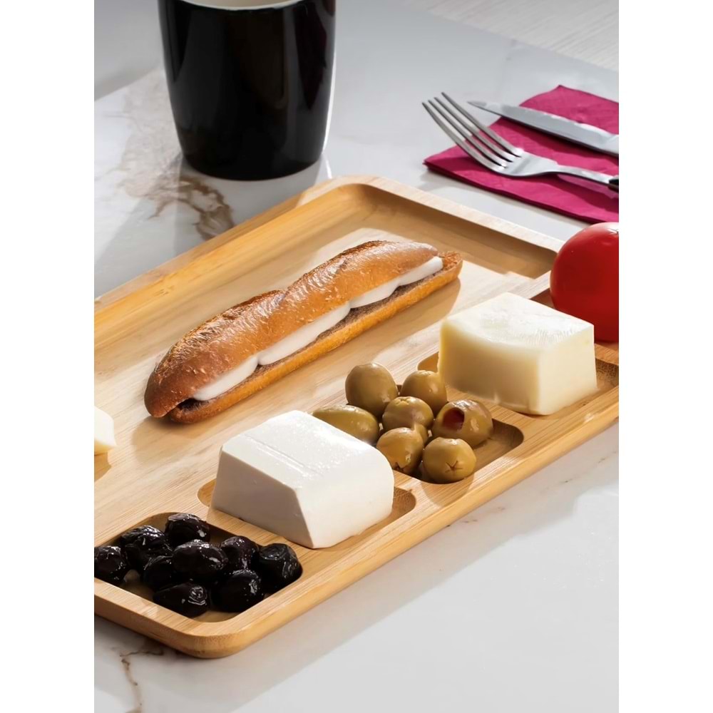 Porsima 2075 Ahşap Kahvaltılık Sunumluk (48 Adet)