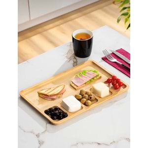 Porsima 2075 Ahşap Kahvaltılık Sunumluk (48 Adet)